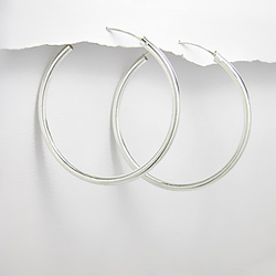 Boucles d'Oreilles Croles 55mm en Argent